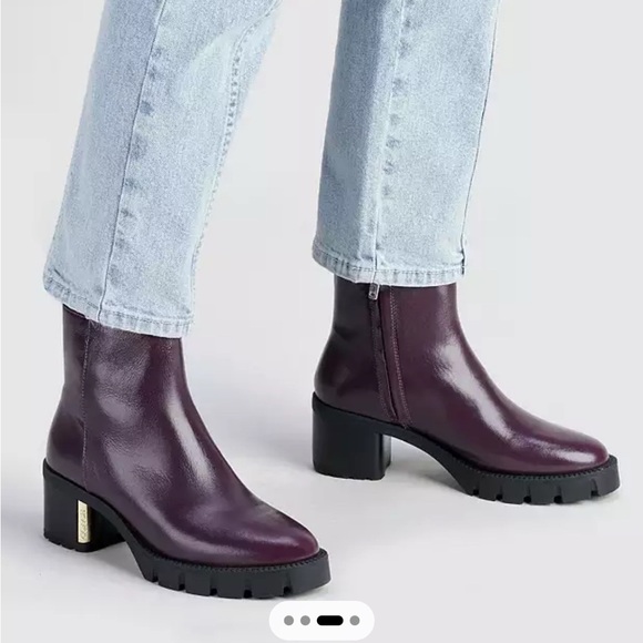 Coach Chrissy Leather Bootie - Deep Eggplant color! - Picture 9 of 9